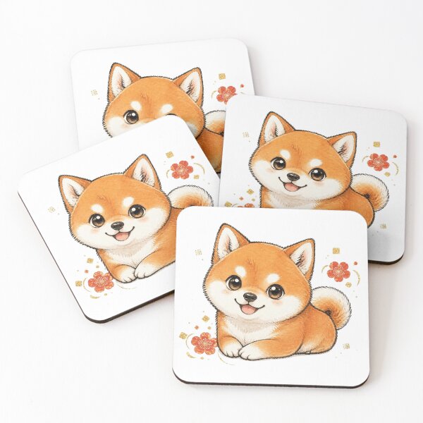 Item preview, Red Shiba Inu Loaf – Lying Down Puppy designed and sold by Kawaii Matcha Studio.