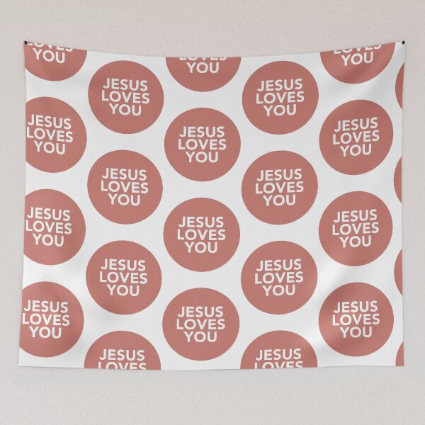 Aperçu de l'œuvre Jésus t'aime (Cerise) créée et vendue par maddily-nharry.