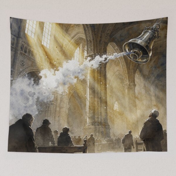 Artikelvorschau, Der Botafumeiro – das riesige Räuchergefäß, liturgisches Herz des Heiligtums (Heiliger Jakobus von Compostela) entworfen und verkauft von jefboutique6150.