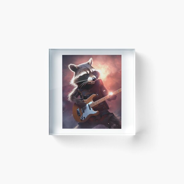 Item preview, Racoon The Guitarist designed and sold by tallulah-noonan.