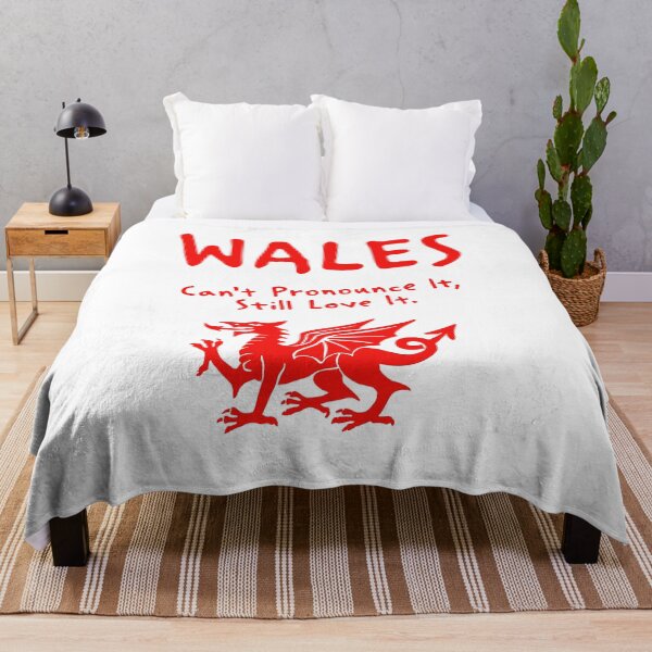 Item preview, Wales – "Can't Pronounce It, Still Love It" Funny Quote Print designed and sold by MarkedArtPrints.