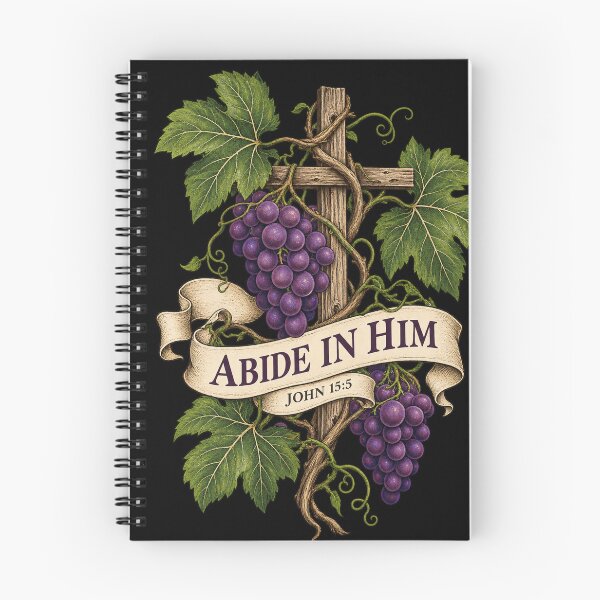 Item preview, Abide in Him - John 15:5 Grape Vine and Cross designed and sold by haitrieuic96.