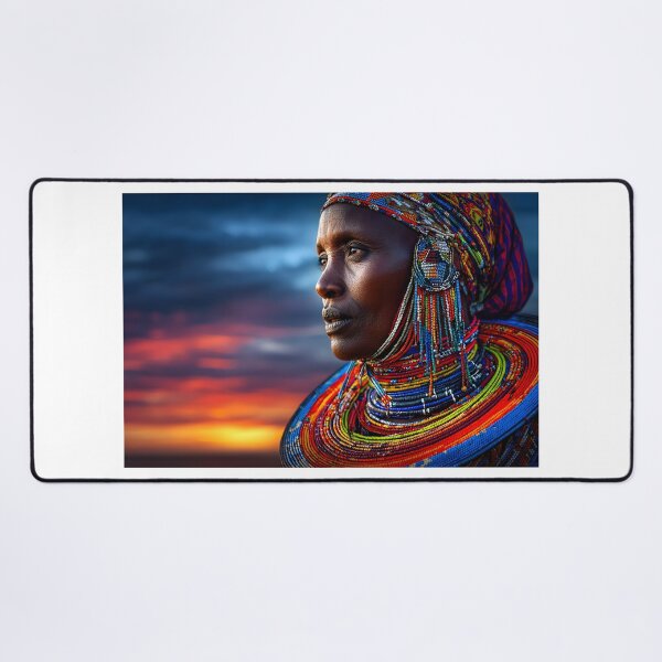 Item preview, Cultural Portrait of an African Woman at Sunset designed and sold by Artessie.