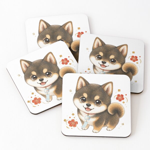 Artikelvorschau, Sesam-Shiba Inu mit japanischem Windspiel entworfen und verkauft von Kawaii Matcha Studio.