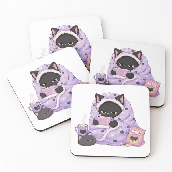 Item preview, Cozy Gamer Black Cat Purrito Funny Introvert designed and sold by CoolCrazyChaos.
