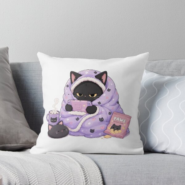 Item preview, Cozy Gamer Black Cat Purrito Funny Introvert designed and sold by CoolCrazyChaos.
