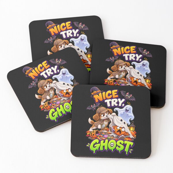 Item preview, Nice Try Ghost Funny Halloween Dog designed and sold by Yomere.