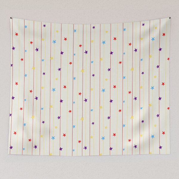 Item preview, Colorful Hand-Drawn Stars and Vertical Stripes Pattern designed and sold by Arty Tees .