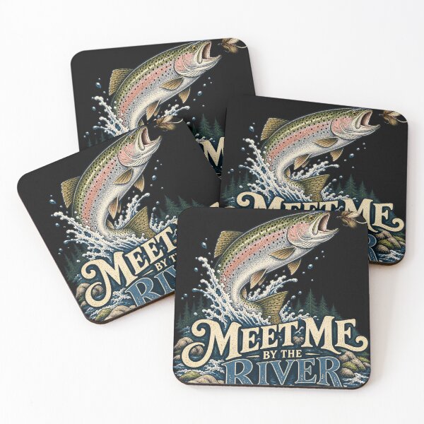 Item preview, Meet Me by the River - Rainbow Trout Fishing designed and sold by haitrieuic96.