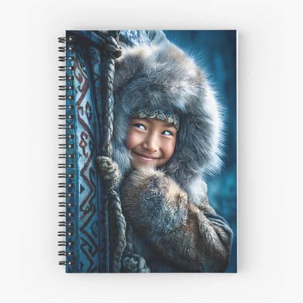 Item preview, Joyful Child in Traditional Winter Outfit Smiling designed and sold by Artessie.
