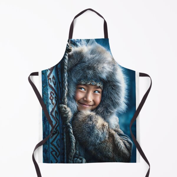 Item preview, Joyful Child in Traditional Winter Outfit Smiling designed and sold by Artessie.