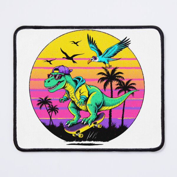 Item preview, Skateboarding T Rex Vaporwave Retro 90s Dinosaur Sunset designed and sold by Stupid Shirts.