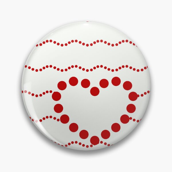 Item preview, Red Dotted Heart Waves Seamless Pattern on White designed and sold by POLKAIWERX.