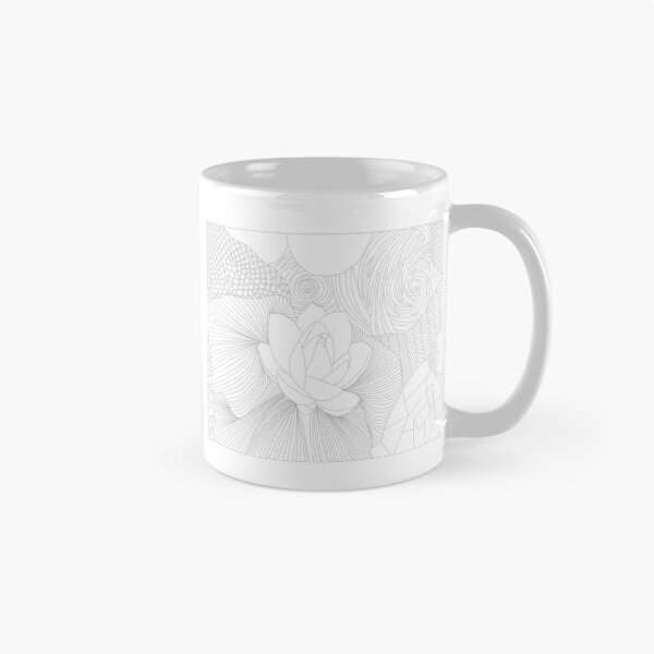 Item preview, Lotus Line Art Seamless Botanical Pattern designed and sold by ArtBySaMandala.