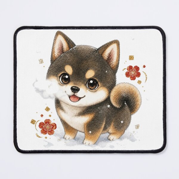 Item preview, Sesame Shiba Inu in the Snow designed and sold by Kawaii Matcha Studio.