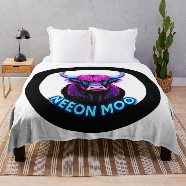 Item preview, Neon Synthwave Highland Cow designed and sold by Arc2020.