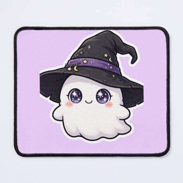 Item preview, Cute Witch Ghost With Sparkly Galaxy Eyes designed and sold by Artistprinter.