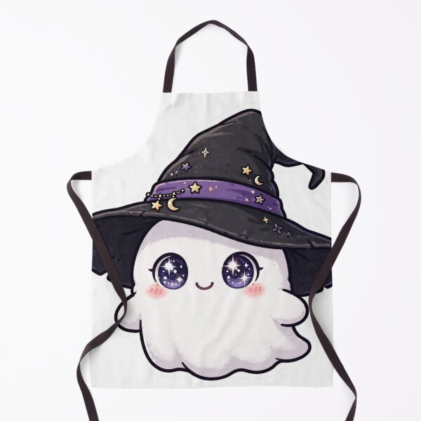 Item preview, Cute Witch Ghost With Sparkly Galaxy Eyes designed and sold by Artistprinter.