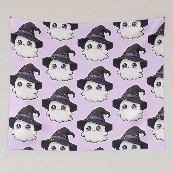 Item preview, Cute Witch Ghost With Sparkly Galaxy Eyes designed and sold by Artistprinter.