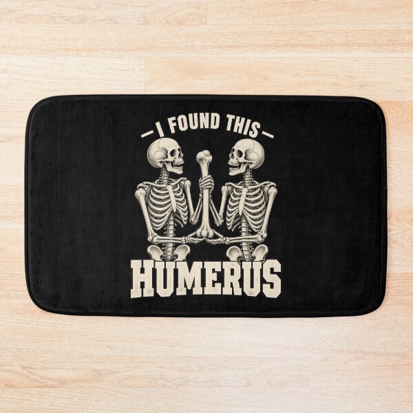 Item preview, I Found This Humerus Skeletons Vintage Screenprint Art Print designed and sold by Aqouiatiqe.