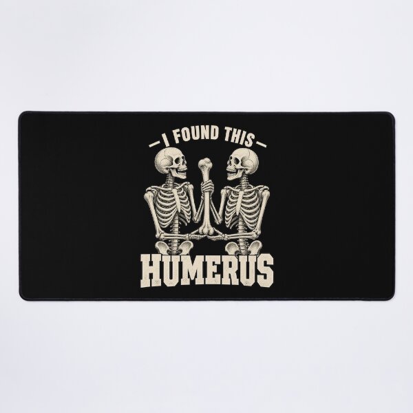 Item preview, I Found This Humerus Skeletons Vintage Screenprint Art Print designed and sold by Aqouiatiqe.