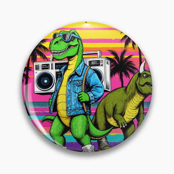Item preview, Boombox Raptor Roller Skating Dinosaurs Vaporwave 80s designed and sold by Stupid Shirts.