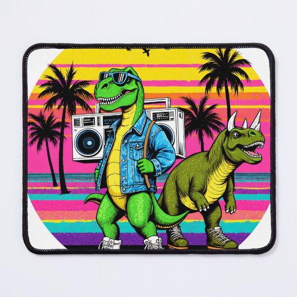Item preview, Boombox Raptor Roller Skating Dinosaurs Vaporwave 80s designed and sold by Stupid Shirts.