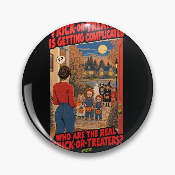 Artikelvorschau, Trick Or Treating Is Getting Complicated Creepy Doll Family Funny Halloween entworfen und verkauft von BRTHRCNK01.