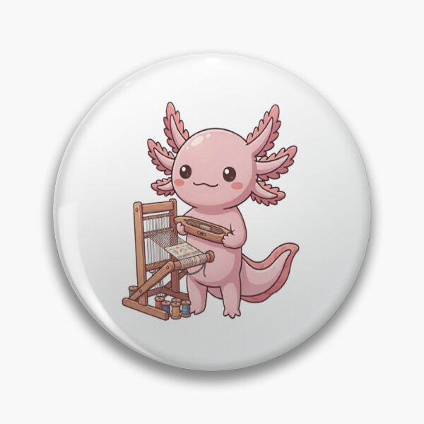 Artikelvorschau, Niedlicher Axolotl webt am Webstuhl entworfen und verkauft von Ella_Sketch.