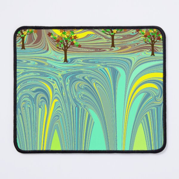 Item preview, Autumn Landscape Abstract Forest Waterfall Stream designed and sold by MigWhimsy.