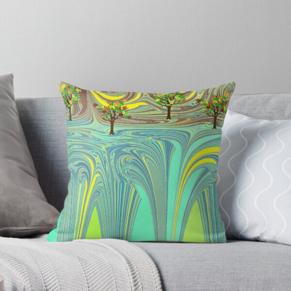 Item preview, Autumn Landscape Abstract Forest Waterfall Stream designed and sold by MigWhimsy.