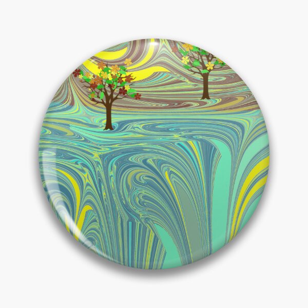 Item preview, Autumn Landscape Abstract Forest Waterfall Stream designed and sold by MigWhimsy.