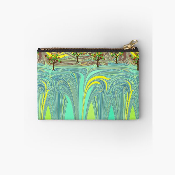 Item preview, Autumn Landscape Abstract Forest Waterfall Stream designed and sold by MigWhimsy.