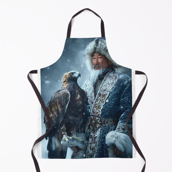 Item preview, Majestic Eagle and Elderly Man in Snowy Landscape designed and sold by Artessie.