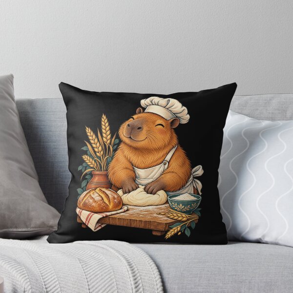 Item preview, Capybara Baker Making Rustic Bread designed and sold by JesterKrewArt.