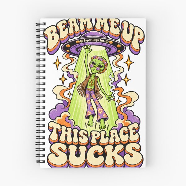 Item preview, Hippie Alien - Beam Me Up - This Place Sucks designed and sold by Funny Jones.