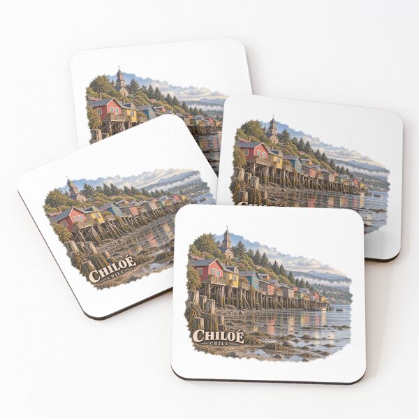 Item preview, Chiloé Palafitos Chile Timber Island Heritage Art designed and sold by Larkfound Studio.