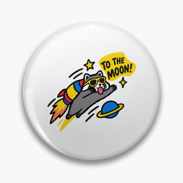 Item preview, To The Moon Raccoon designed and sold by tallulah-noonan.
