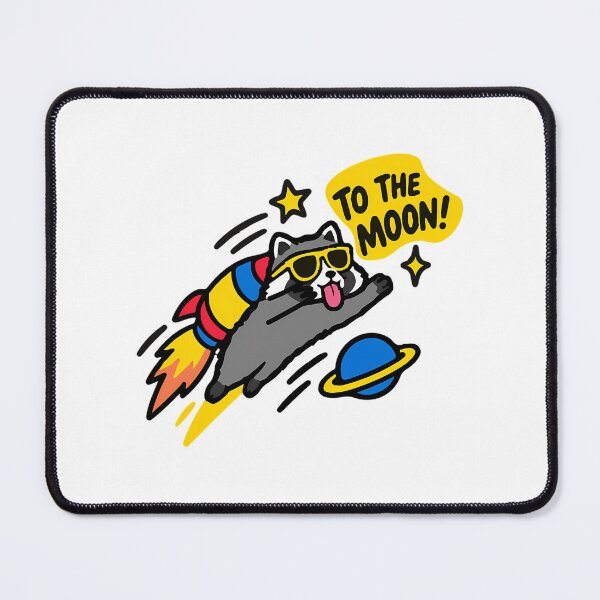 Item preview, To The Moon Raccoon designed and sold by tallulah-noonan.