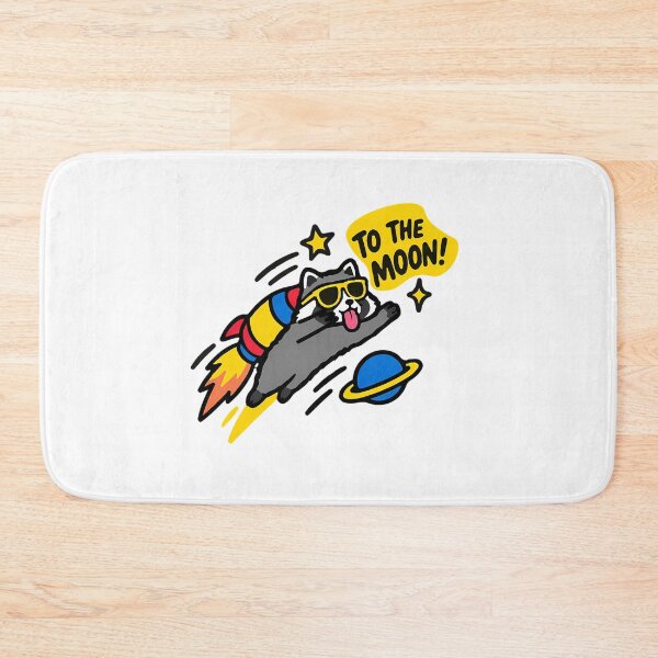 Item preview, To The Moon Raccoon designed and sold by tallulah-noonan.