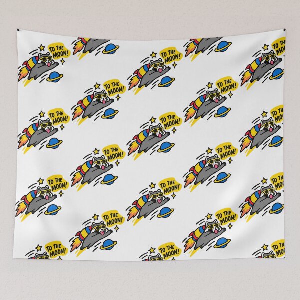 Item preview, To The Moon Raccoon designed and sold by tallulah-noonan.