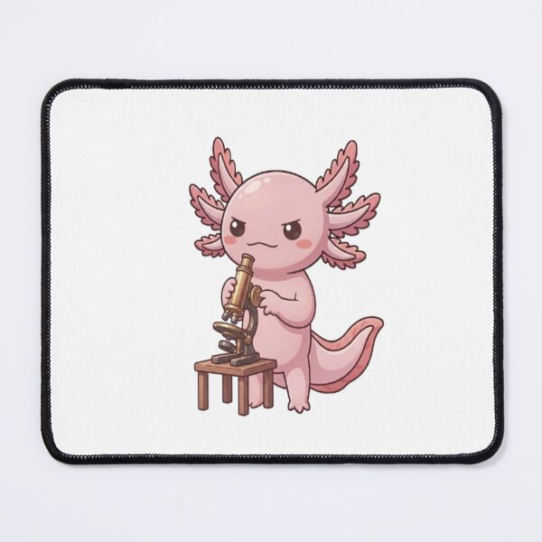 Item preview, Cute Axolotl Using Brass Microscope designed and sold by Ella_Sketch.