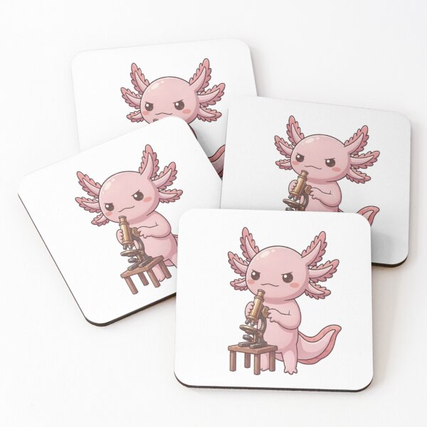 Item preview, Cute Axolotl Using Brass Microscope designed and sold by Ella_Sketch.