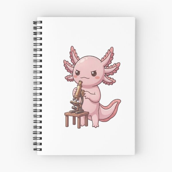 Item preview, Cute Axolotl Using Brass Microscope designed and sold by Ella_Sketch.