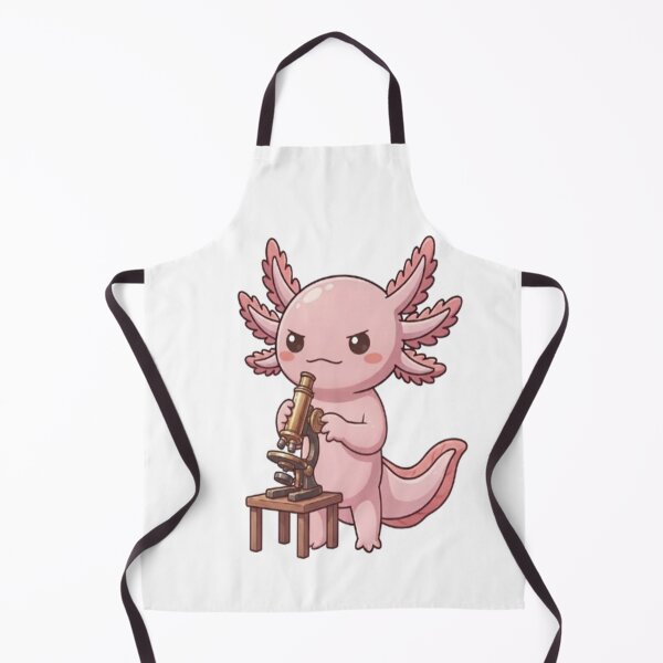 Item preview, Cute Axolotl Using Brass Microscope designed and sold by Ella_Sketch.