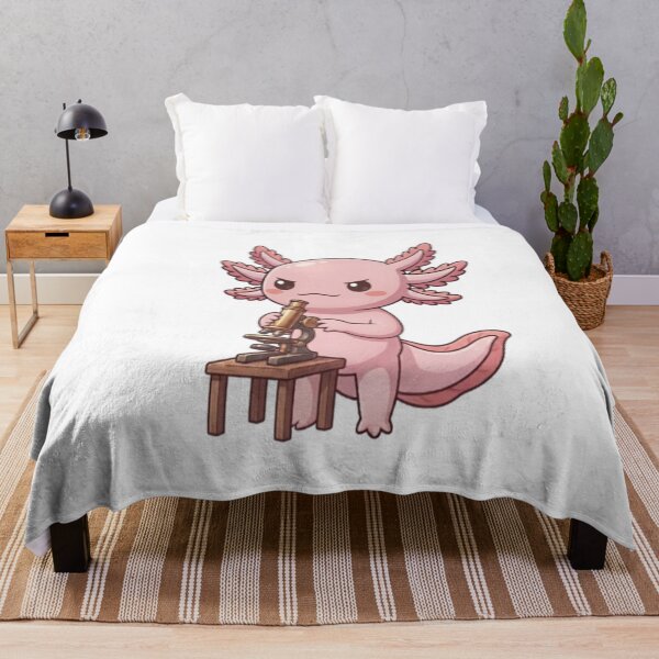 Item preview, Cute Axolotl Using Brass Microscope designed and sold by Ella_Sketch.