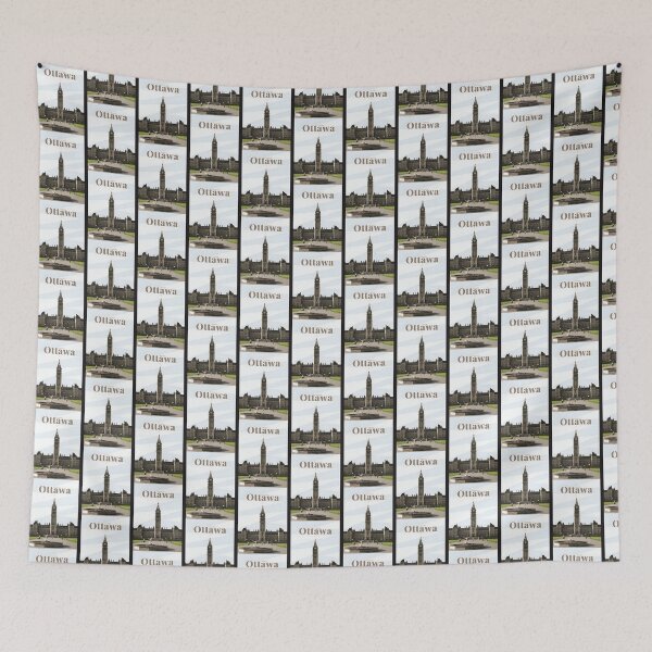 Item preview, Scenic Illustration of Ottawa Canadian Parliament Building Artwork designed and sold by MartinsErdmanis.