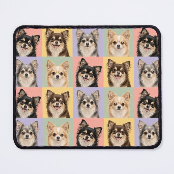 Item preview, Cutie Long Haired Chihuahuas 2x2 designed and sold by pixiedustpaint.