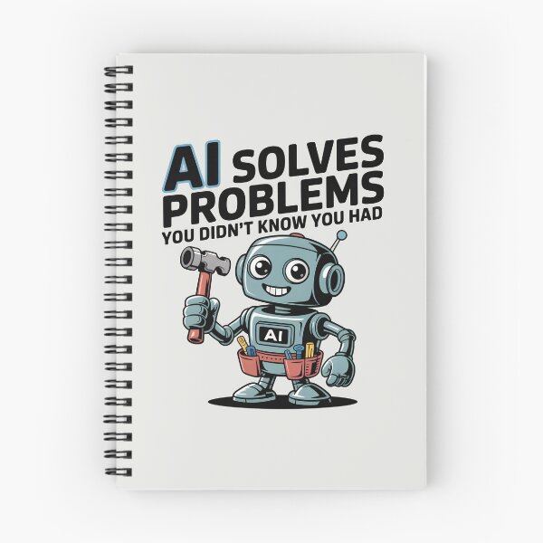 Item preview, AI Solves Problems You Didn’t Know You Had – Funny AI Humor designed and sold by Jollys-ArtShop.