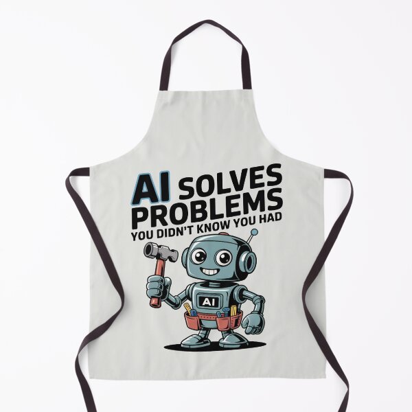 Item preview, AI Solves Problems You Didn’t Know You Had – Funny AI Humor designed and sold by Jollys-ArtShop.